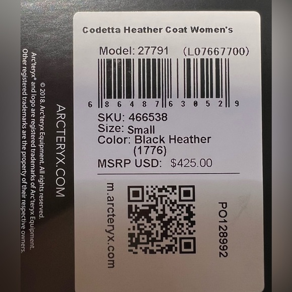 Arc'teryx Women's Codetta Coat Winter Rain Shell Jacket - Picture 5 of 11